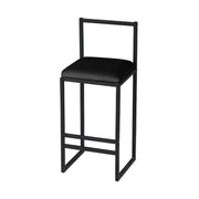 Sgabello da bar in metallo "Nordic" 35 x 35 x 84 cm - Nero