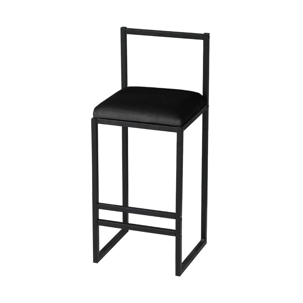 Sgabello da bar in metallo "Nordic" 35 x 35 x 84 cm - Nero