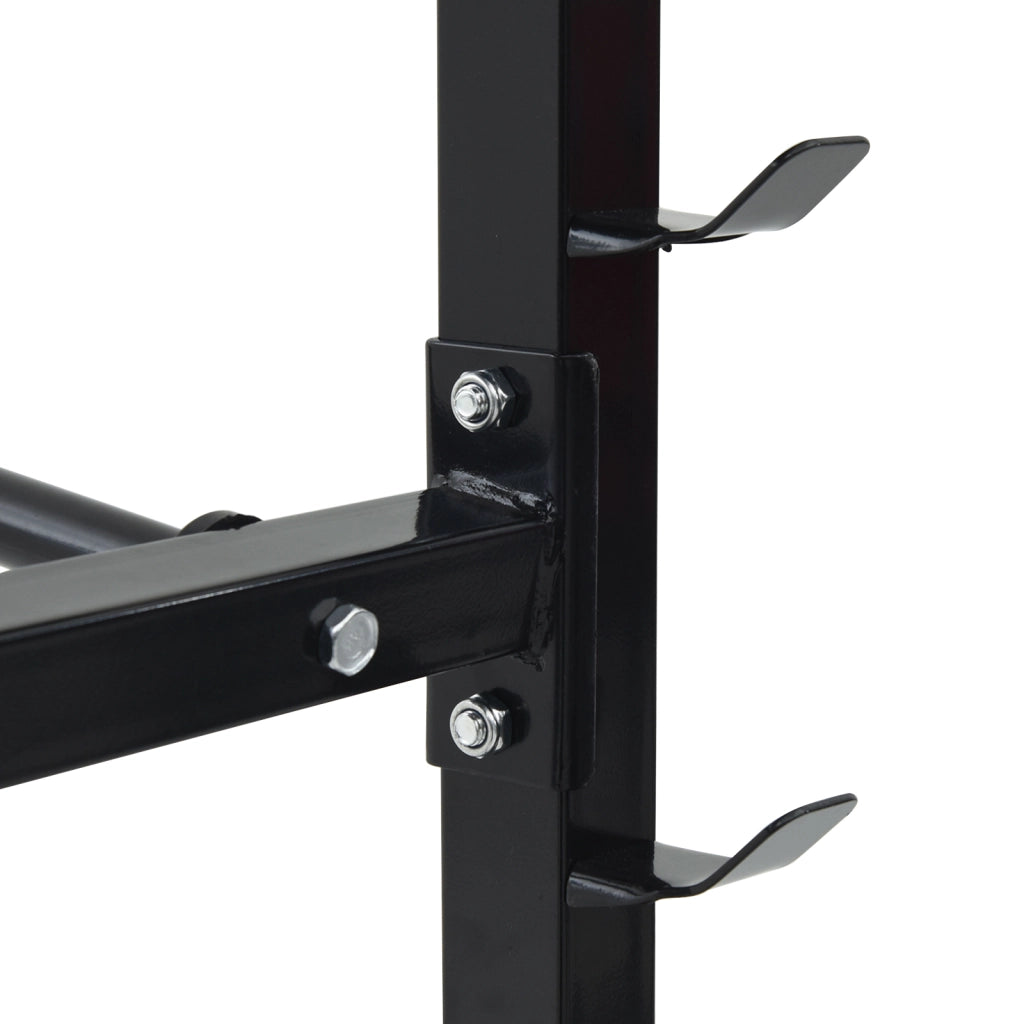 Porta Manubri con 7 Supporti e 8 Ganci 300 kg Acciaio