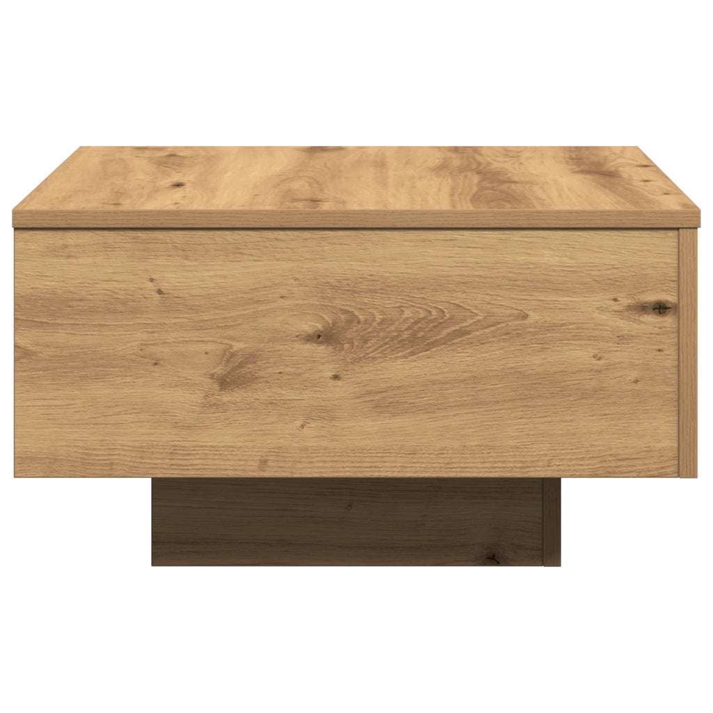 Tavolino da caffÃ¨  in rovere artigianale 55x55x31 cm in legno composito