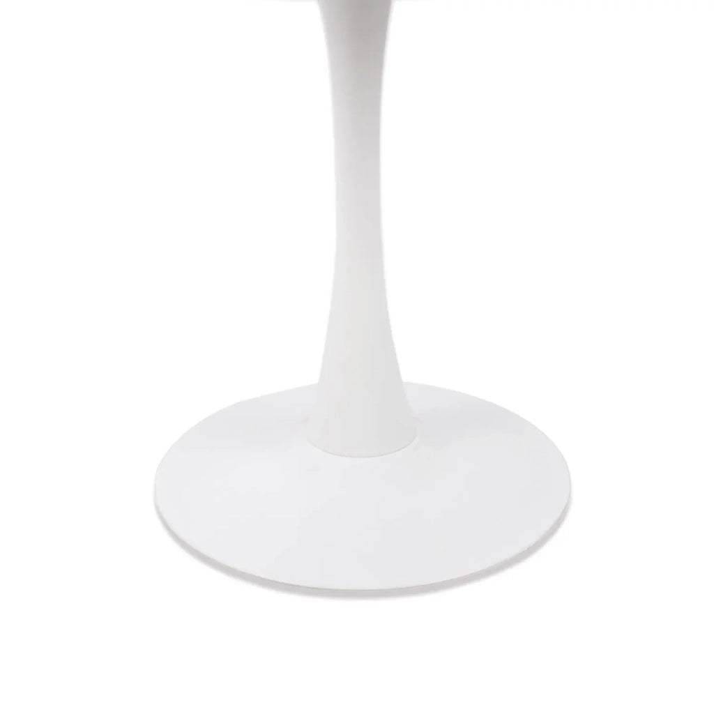 LÚZETE - TAVOLO DA PRANZO ROTONDO IN MARMO BIANCO Ø90 CM SAN ANTONI