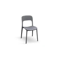 PAZZO DESIGN Sedia Luana set da 4 sedie Grigio in Polipropilene