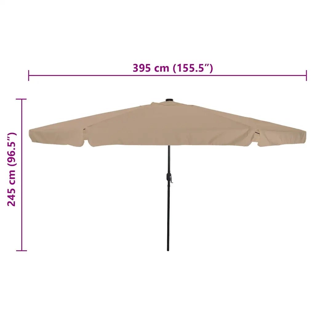 Ombrello da giardino Talpa 395 x 395 x 245 cm Poliestere 42003647