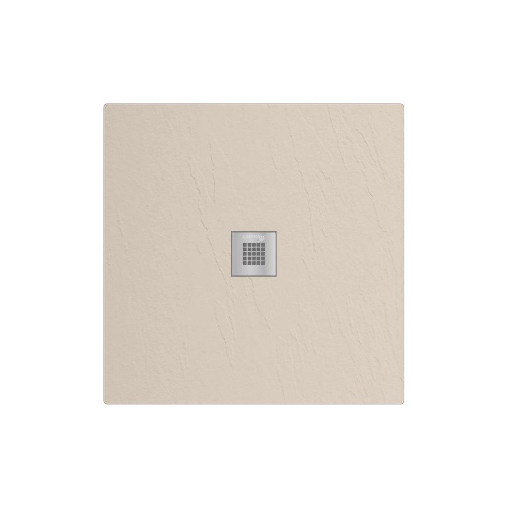 Piatto doccia in marmoresina quadrato 90x90 cm SABBIA finitura pietra estasi LONDRA