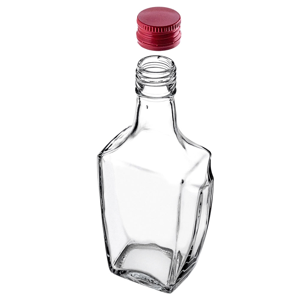 KADAX Bottiglia in Vetro per Tintura 250ml Con Tappo Rosso 10pz.