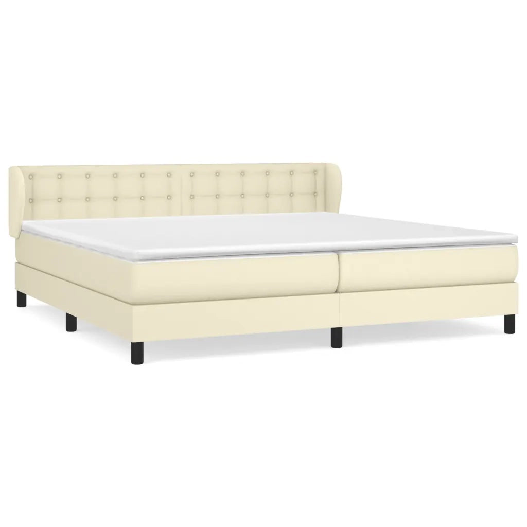 Giroletto a Molle con Materasso Crema 200x200 cm in Similpelle 3127333