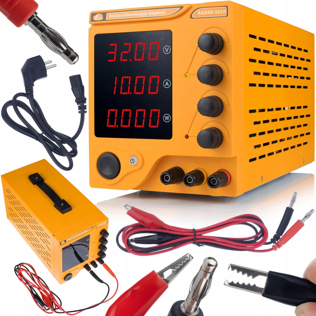 Zasilatore da Laboratorio AmpRush RARES-3210 32V 10A + Stazione Saldante 2in1 Hot-Air e 900M Orange Husky OH660 + Flux