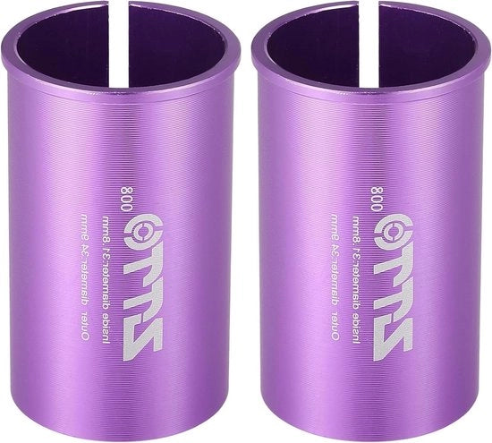 Adattatore per sella da bicicletta set da 2 a 31,8mm ID 1,25" OD 34,9mm ID 1,37" OD - Alluminio - Accessori per bicicletta