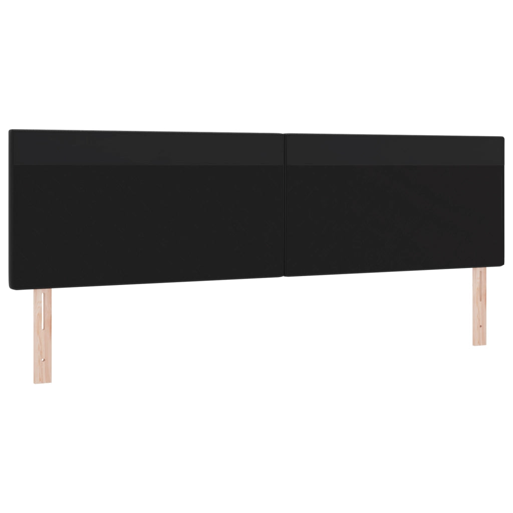 Testiera  Design Semplice Nera 200 cm in pelle sintetica