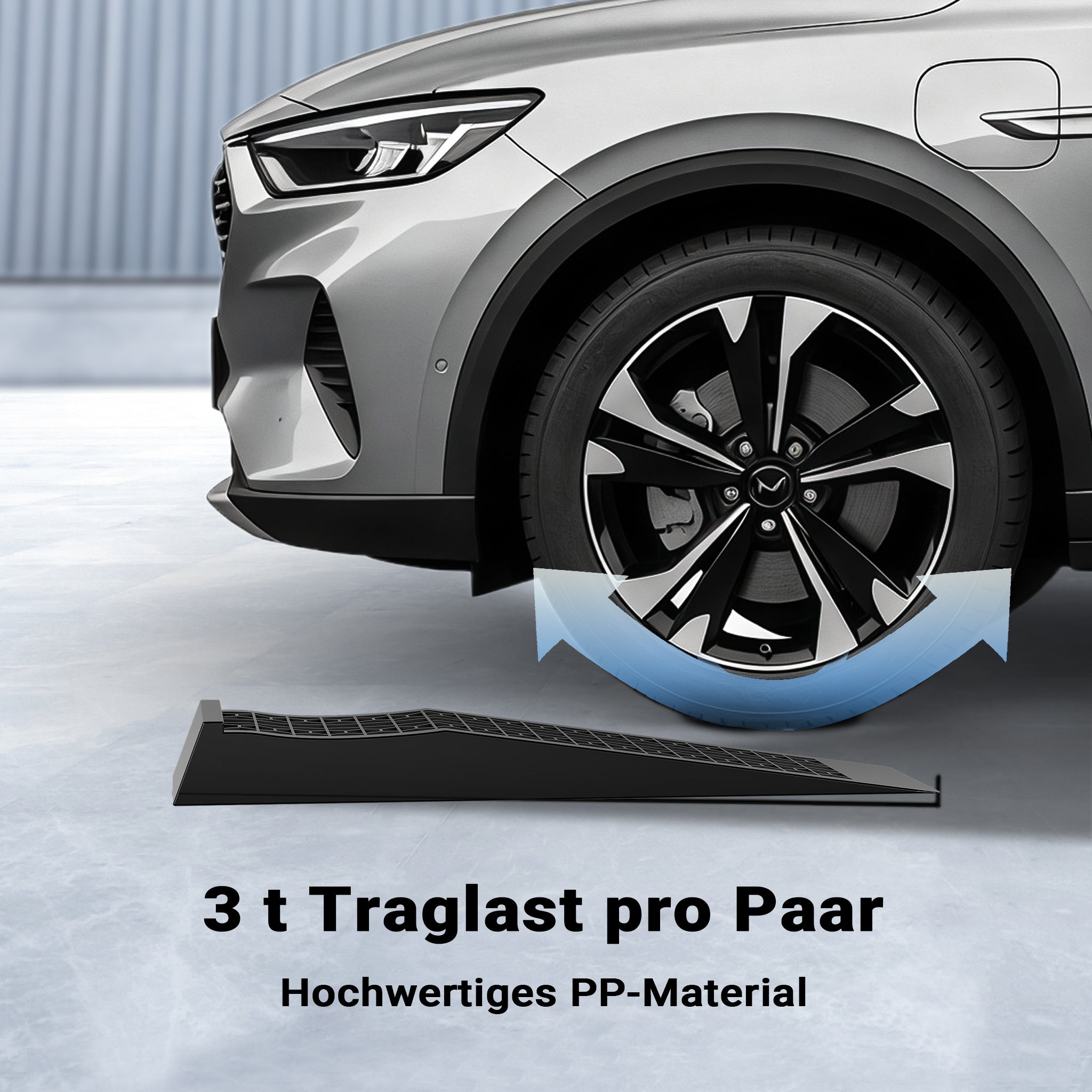 Cunei per camper auto 2 pz. max 3 t Rampa di livellamento piatta in plastica