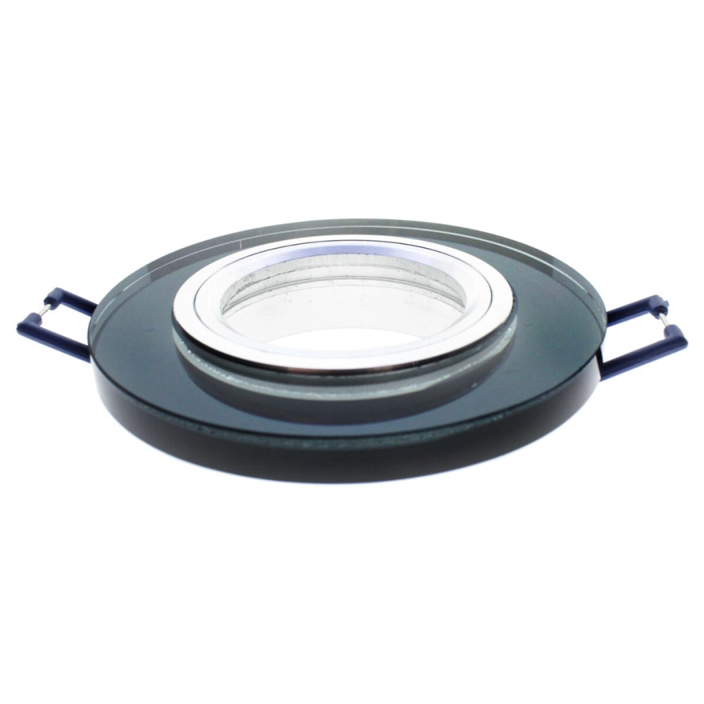 Faretto incasso soffitto vetro nero specchiato GU10 Idealed