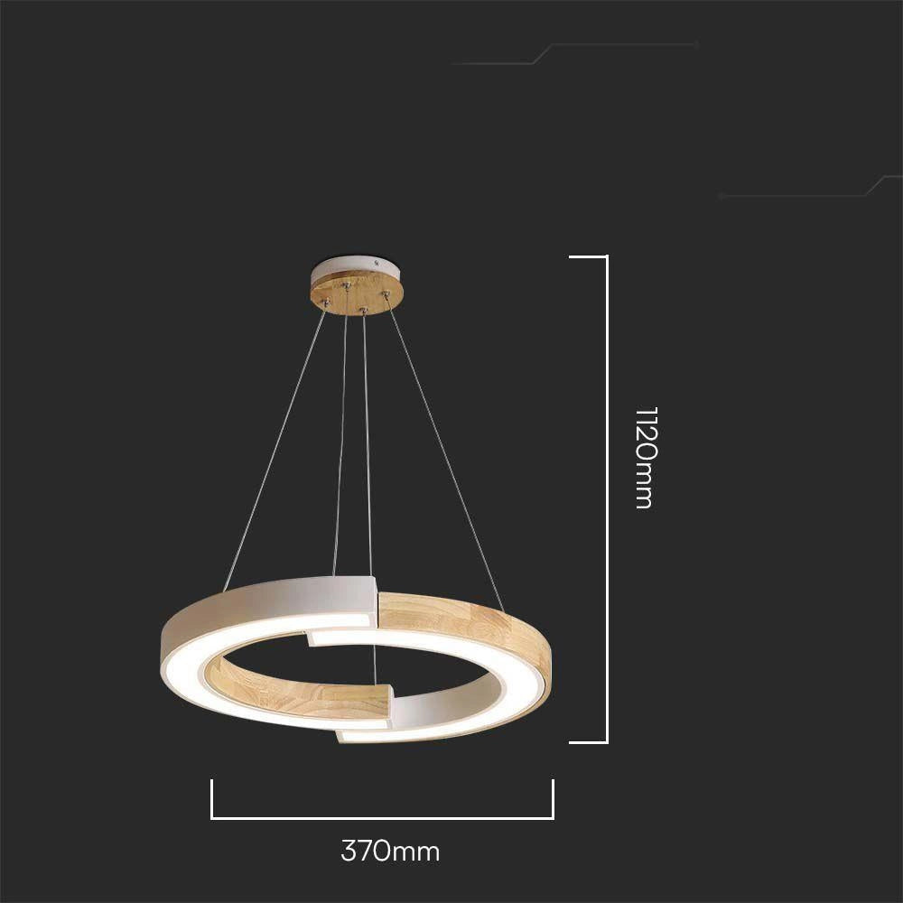 Lampada sospensione LED 32W 4000lm 3000K legno V-TAC