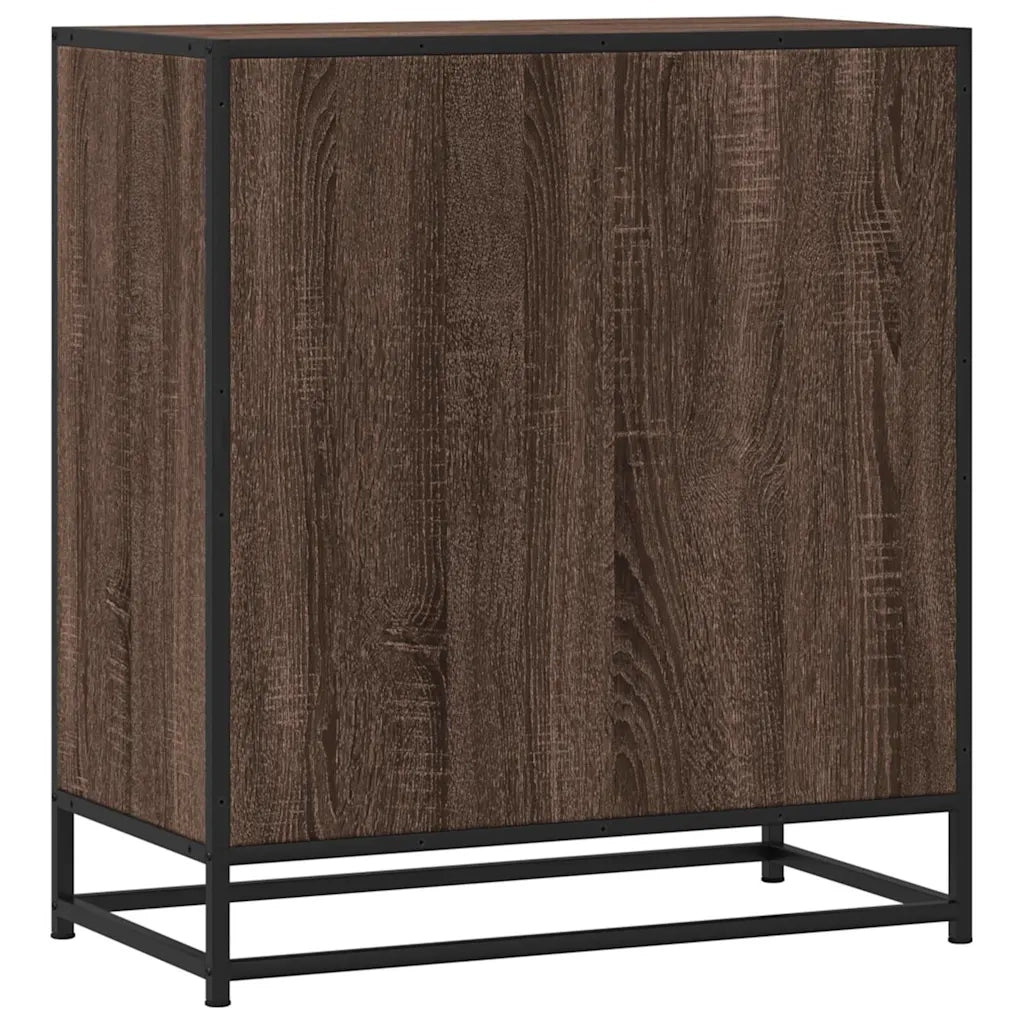 Credenza-Buffet-Armadio da cucina Rovere Marrone 68x35x76 cm in Truciolato e Metallo 667571