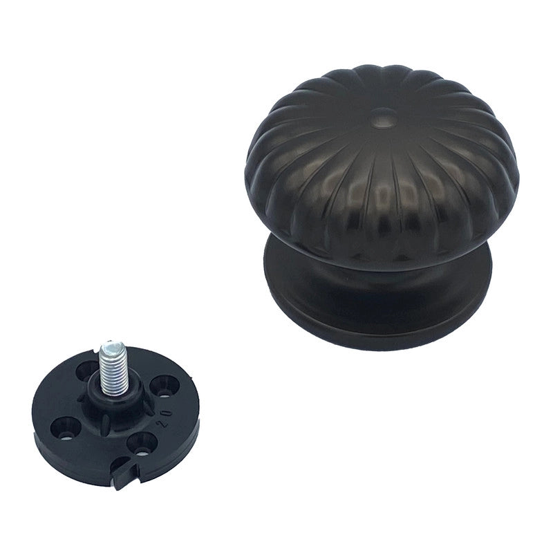 Pomolo fisso per porta SAGUATTI 161/80IB in alluminio marrone opaco
