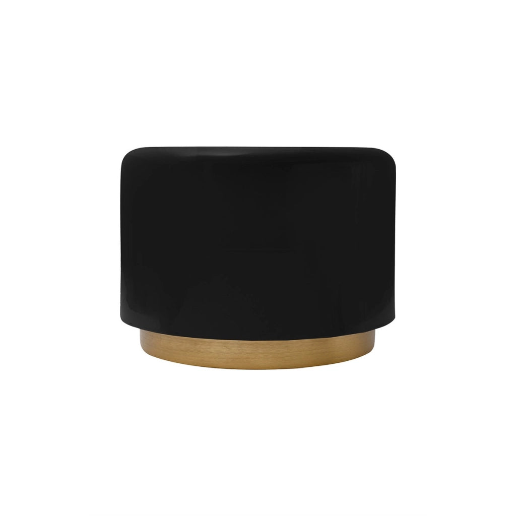 Pouf di design Artisse 250 nero con base dorata