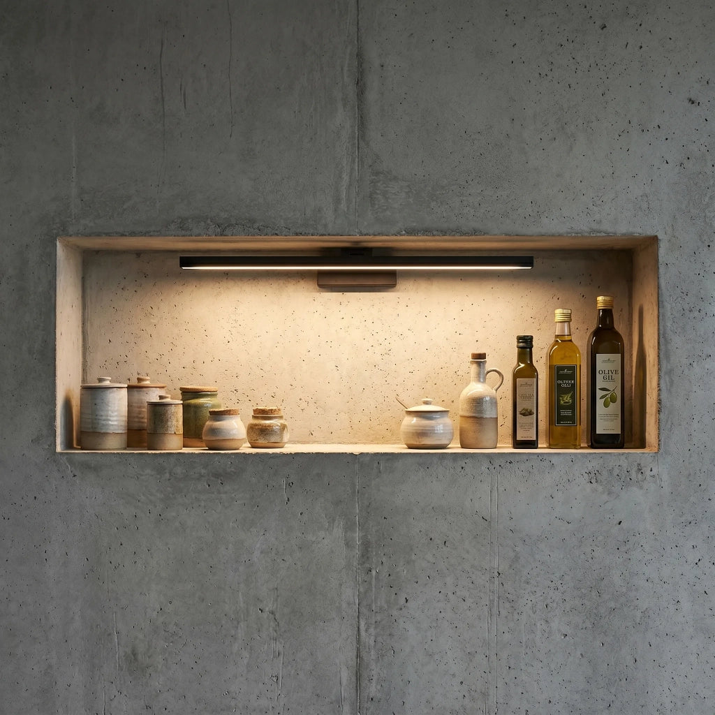 Applique Da Bagno Led APP1868-1W 80 Cm Black