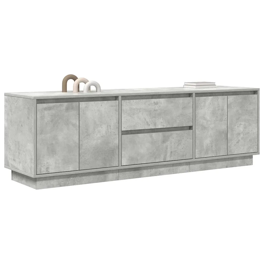 Mobile Porta TV con Luci LED Grigio Cemento 160,5x41x50 cm 3328429