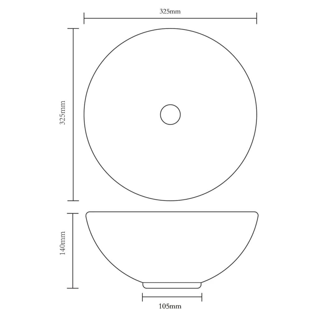 Lavabo in ceramica 32,5 x 14 cm con fori preforati 02_0002589