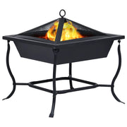 Braciere Nero 42x42x45 cm in Acciaio CFW6254872