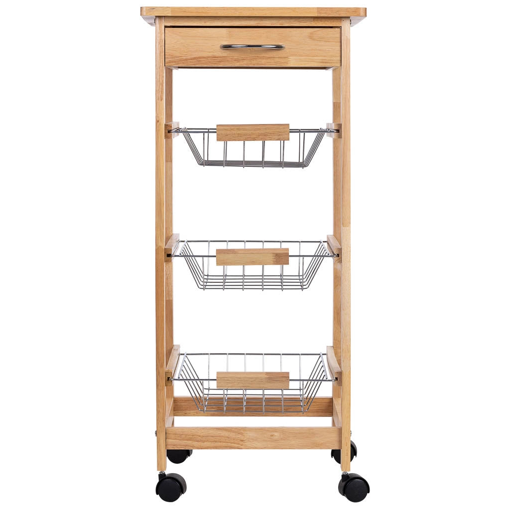 Carrello cucina in legno 37x37x81,5h cm marrone