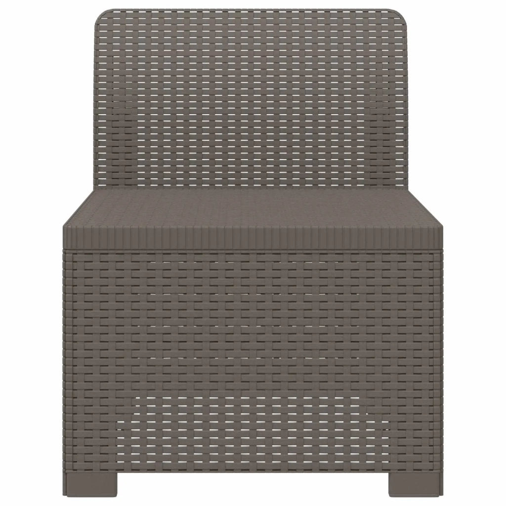 Divano da esterno-Divano da Giardino a 1 Posto Aspetto Rattan PP Grigio Chiaro 288105