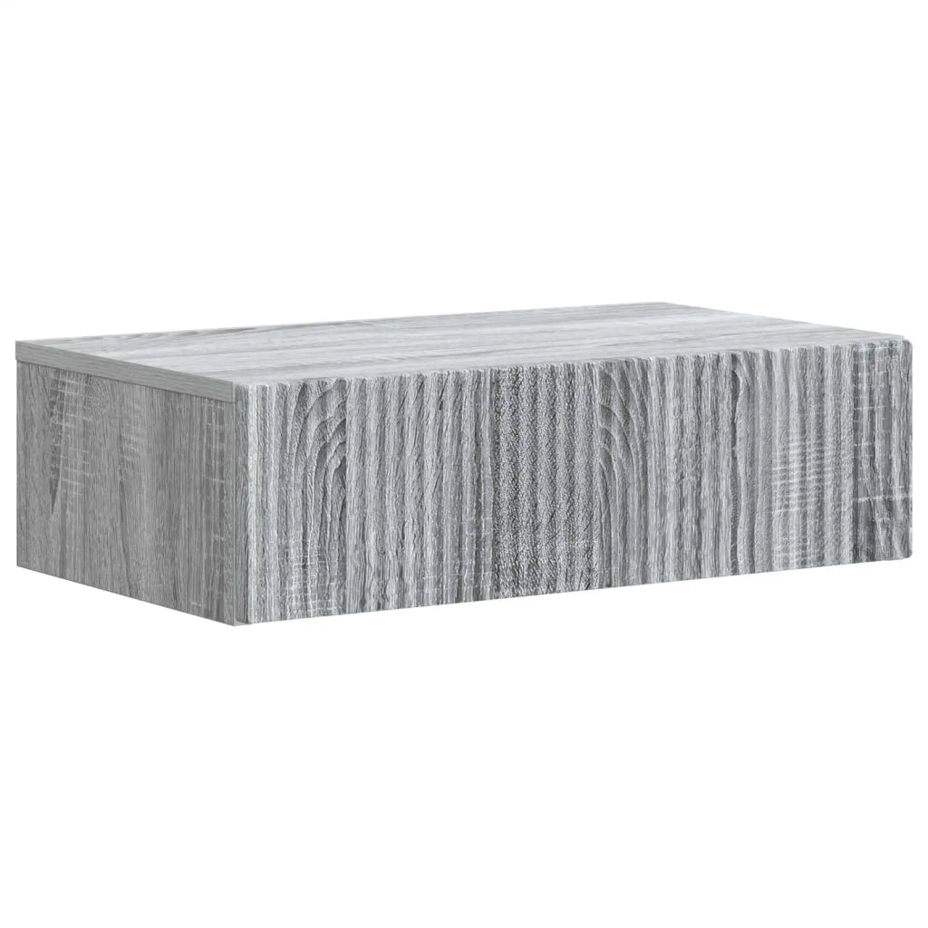 Tavolino da Parete Laterale Grigio Sonoma 59 x 34,5 x 17 cm