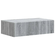 Tavolino da Parete Laterale Grigio Sonoma 59 x 34,5 x 17 cm
