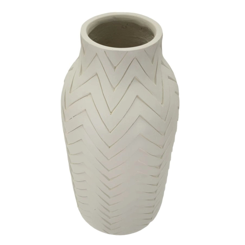 Vaso Decorativo VKH813, Beige, Poliresina, 29x29x60 cm