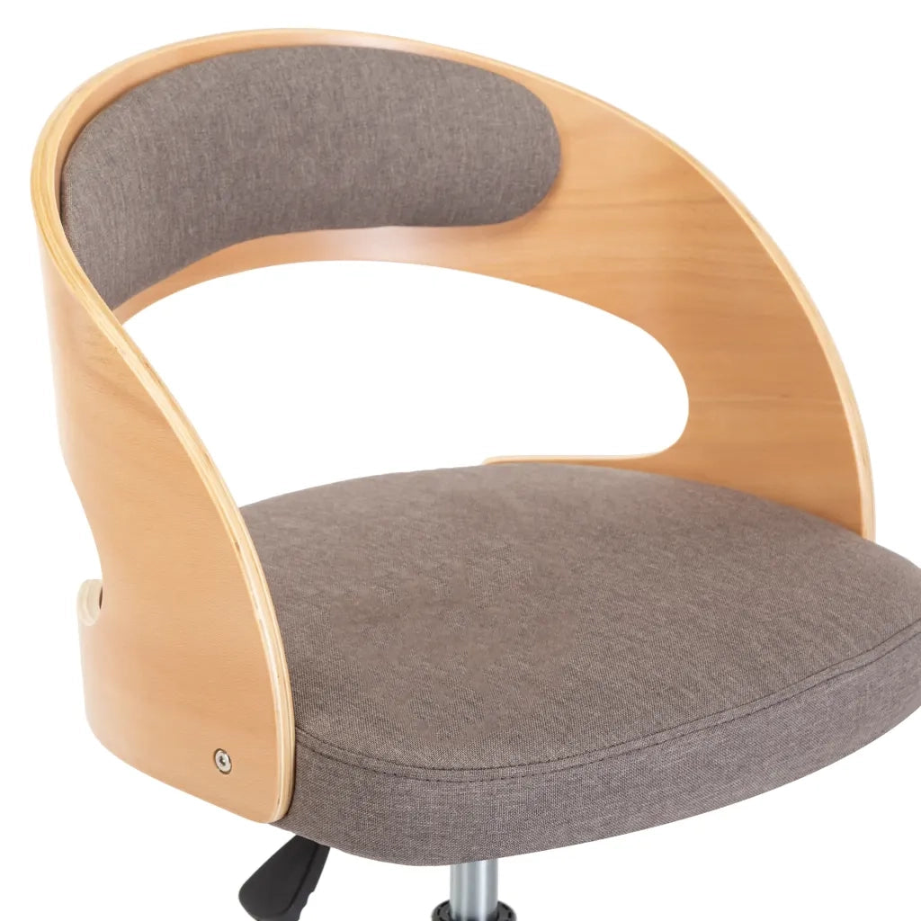 Sedie da Pranzo Girevoli 2 pz Grigio Talpa in Legno e Tessuto  cod mxl 48212