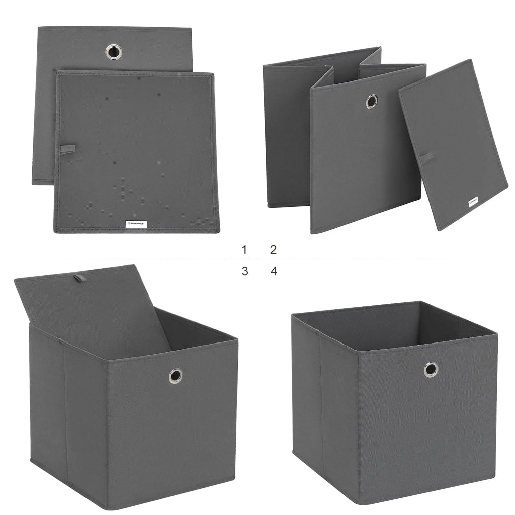 VALORA Set di 6 organizer multifunzionali grigi RFB02G-3