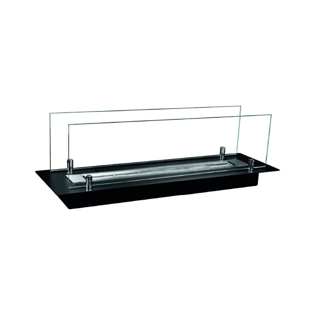 Bruciatore Affile, Fornello, Elemento riscaldante, Inceneritore, Made in Italy, 65x65 h21 cm, Nero e Argento