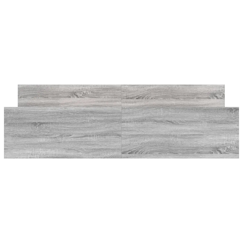 Giroletto con Testiera e Pediera-Struttura Letto Grigio Sonoma 180x200 cm