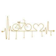 Apporta Abiti Da Muro Bicicletta Oro cm 59x3,2x26,5