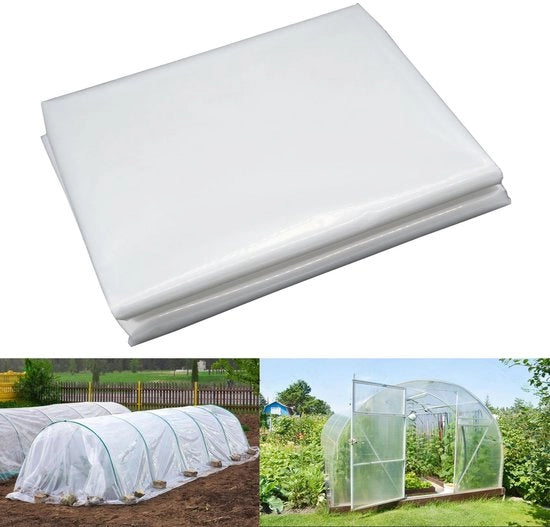 Foglio di protezione in polietilene trasparente per cassette da orto, foglio per cassette da pomodoro (3m x 3m)