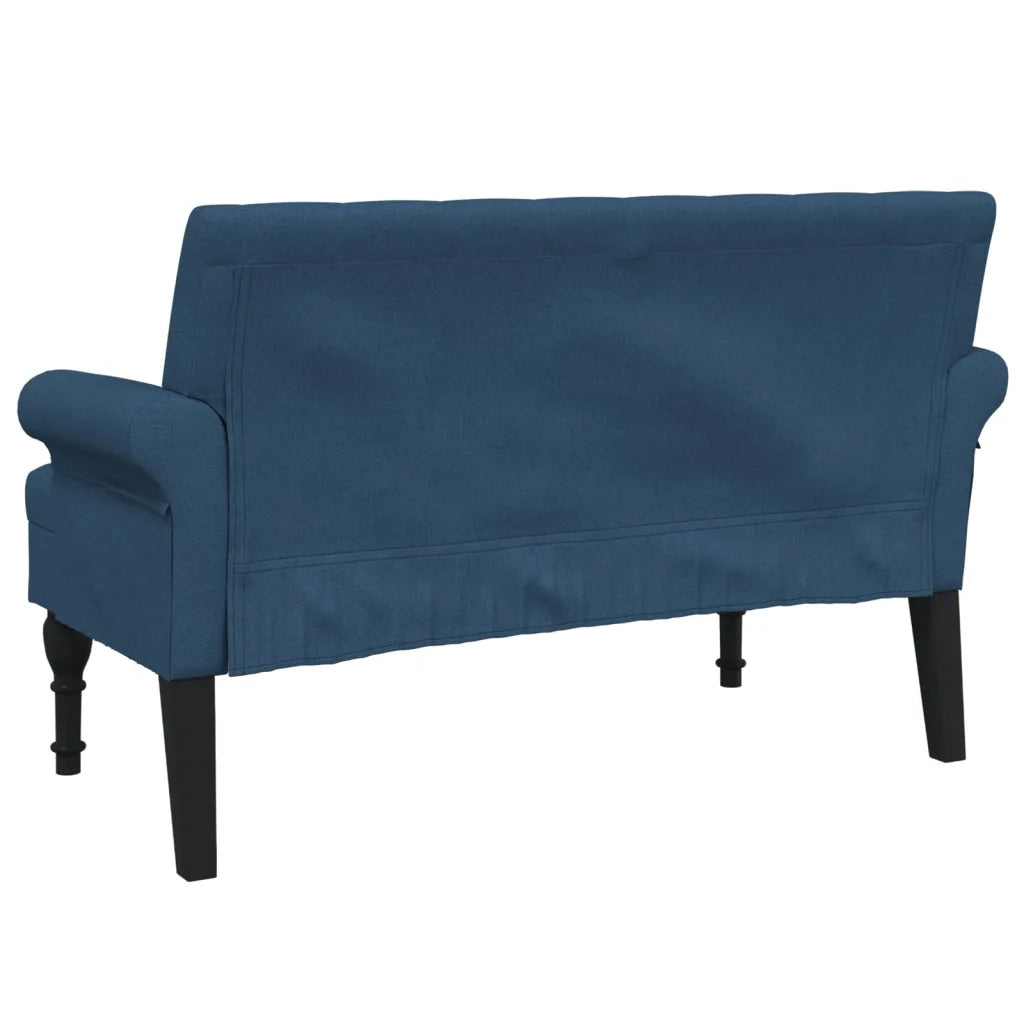 Panca con Schienale-Divano Sedia Blu 120x62x75,5 cm in Tessuto