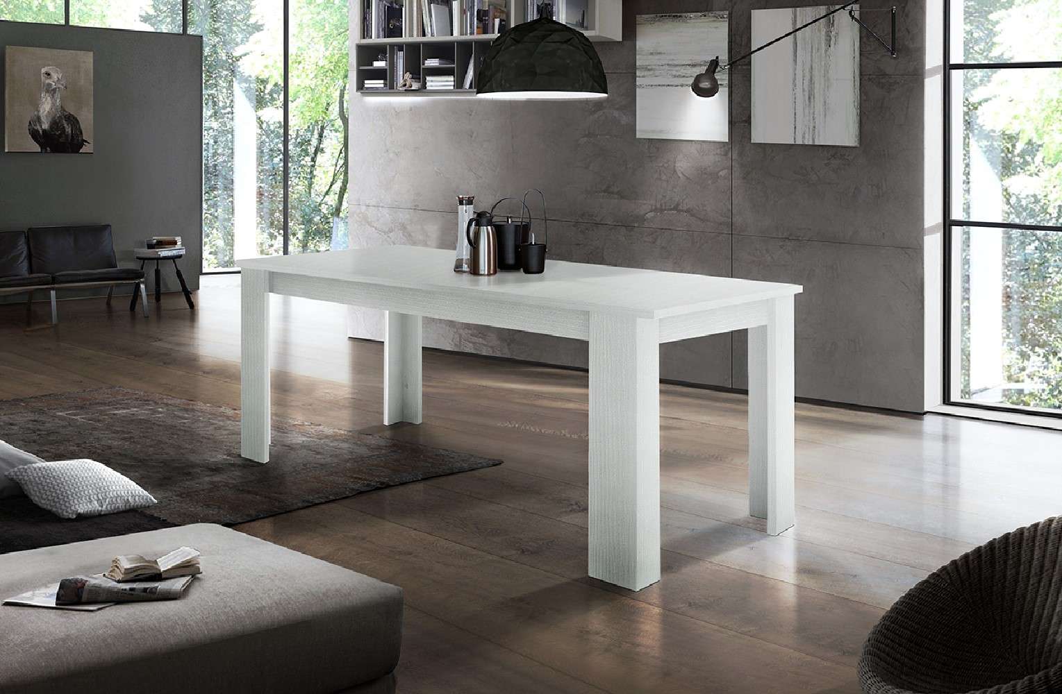 Tavolo Da Pranzo Allungabile Moderno made in Italy 140/190x90x75 - JESI