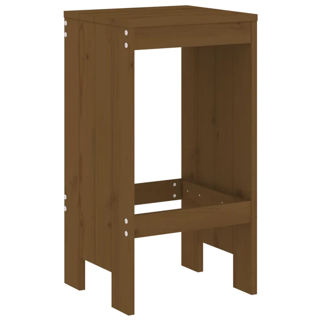 Sgabelli Bar 2pz Marrone Ambra 40x36x75cm Legno Massello Pino 825348