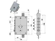 1pz serratura triplice applicare scrocco cilindro europeo blindate 50128 cod:ferx.fer287128