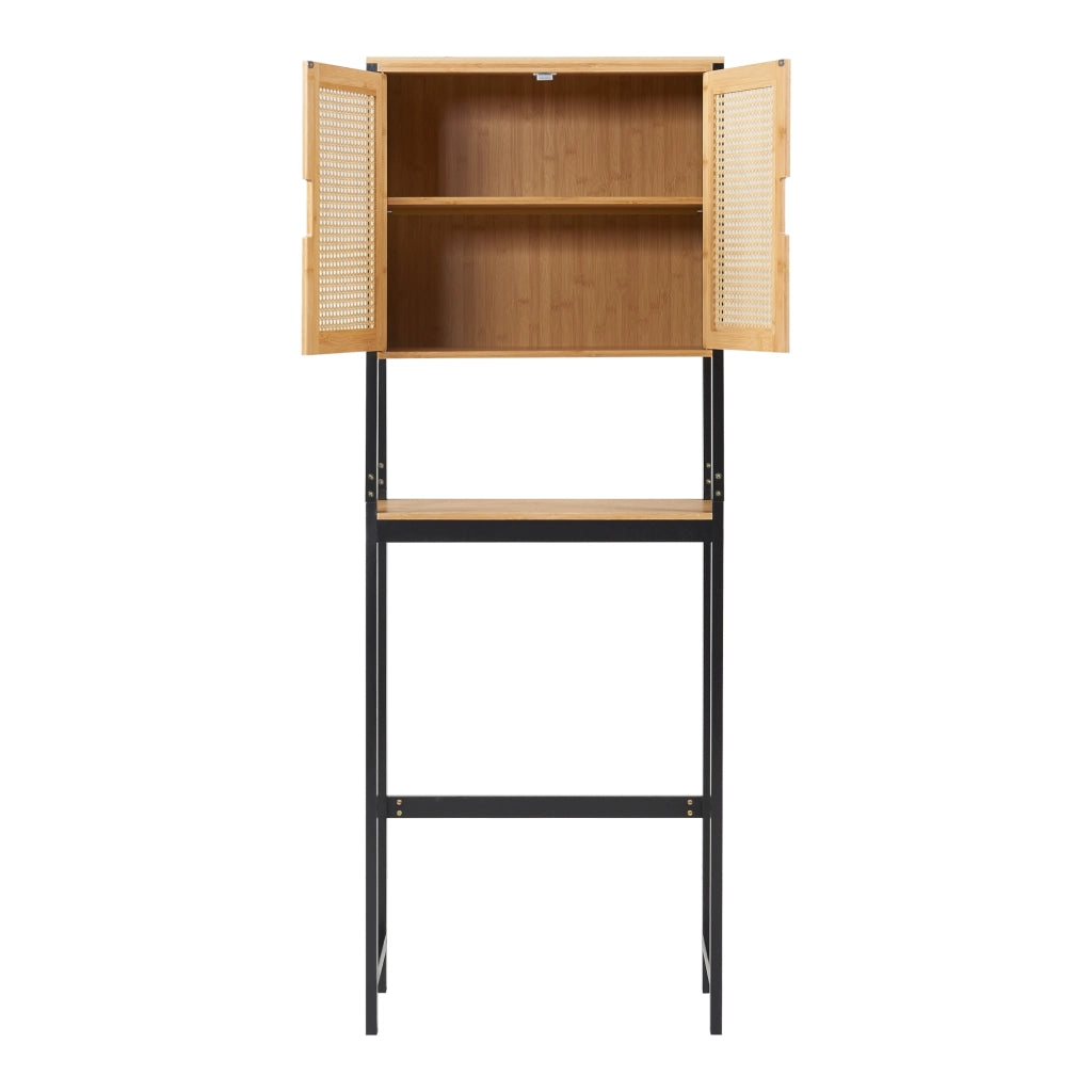 Armadietto Sopra Gabinetto Lavatrice Tervola Mobile Sovrastruttura per Bagno 172x63x27 cm [en.casa]