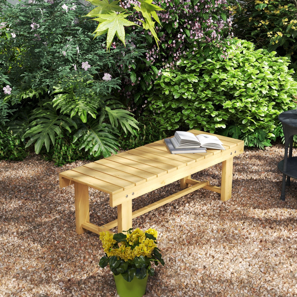 Panchina da Giardino 2 Posti in Legno di Abete ¨C zephmum ¨C 110x38x35 cm