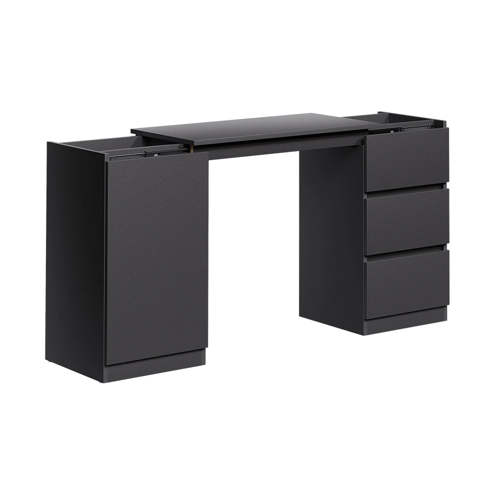 Cassettiera con funzione scrivania Varino Nero 80 x 75.5 cm estensibile Vicco