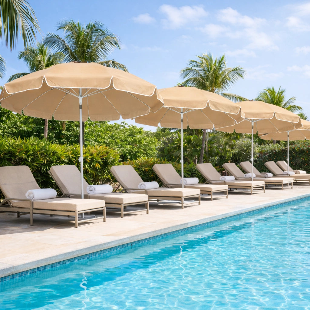 Ombrellone Mare Spiaggia 200 cm 12 Stecche Antivento Alluminio UV50+ Inclinabile Custodia