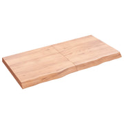 Piano Tavolo Marrone 120x60x(2-6) cm Massello Rovere Trattatocod mxl 96836