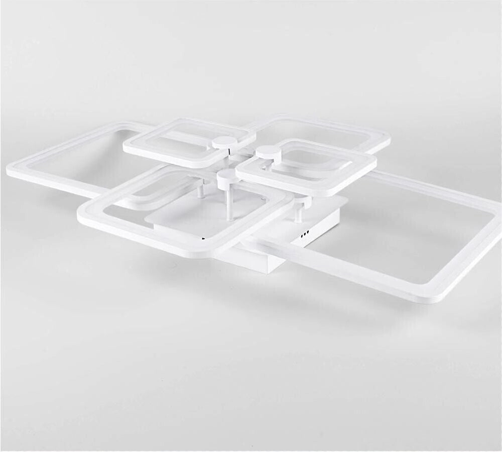 Plafoniera LED 70W 3 colori CCT, luce calda/naturale/fredda, lampadario moderno 6 quadrati 5600lm, design elegante per interni