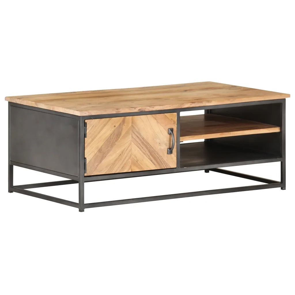 Tavolino da Salotto 90x50x35 cm in Massello di Acacia 323526