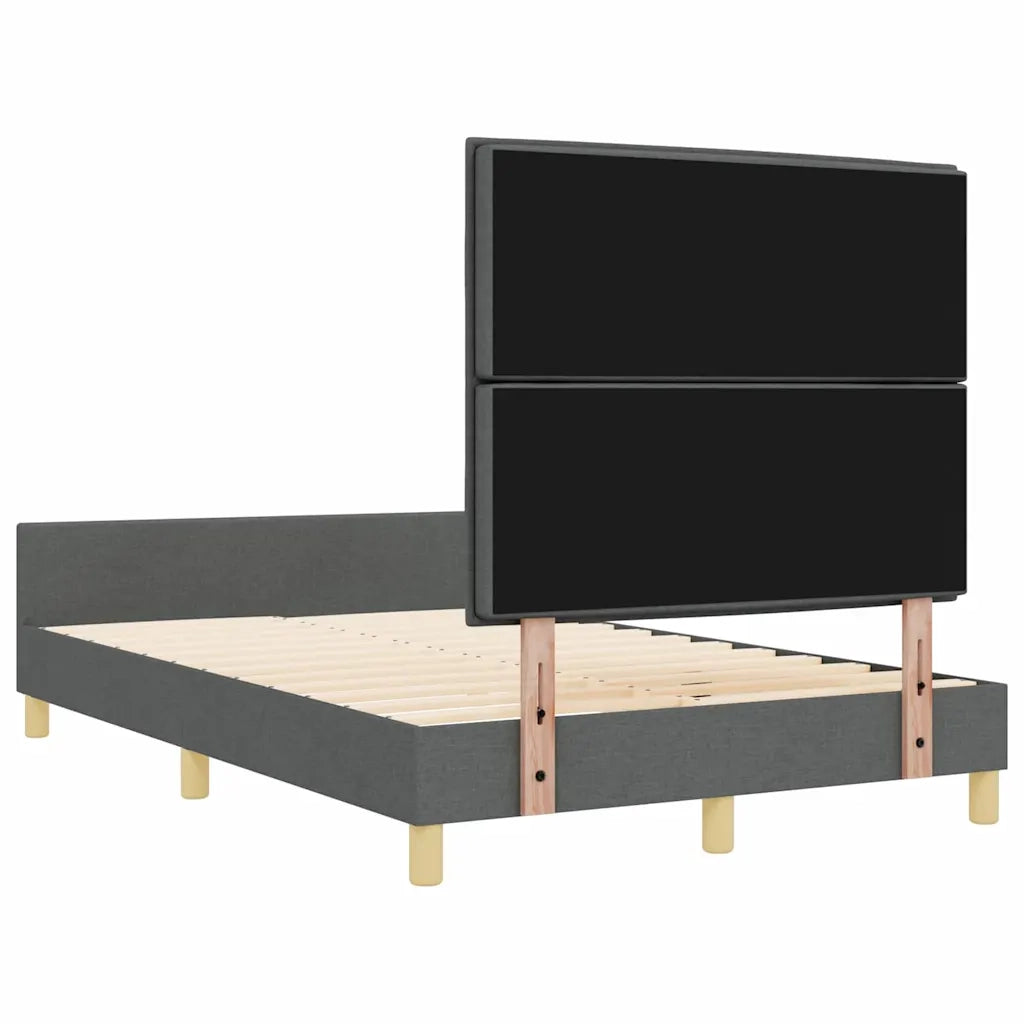 Struttura del letto Grigio scuro 140 x 190 cm Tessuto 3344649
