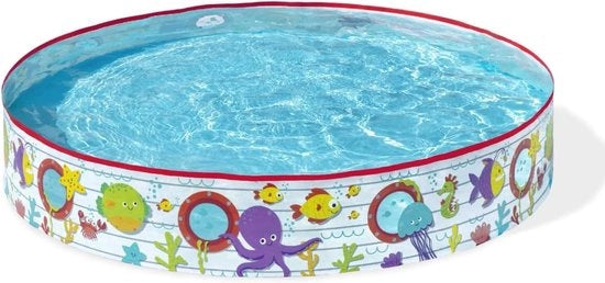 Bagnetto Inflato per Bambini con Pesci 152 x 25 cm - Ideale per il Divertimento Estivo e il Rinfresco