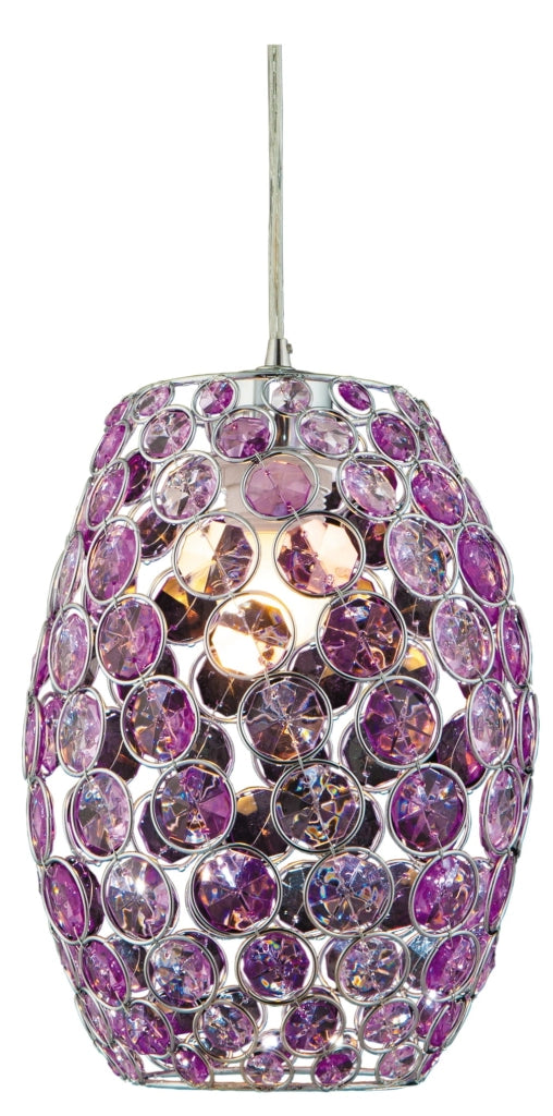 Lampada a sospensione Candellux Corn cristallo cromo Ø20