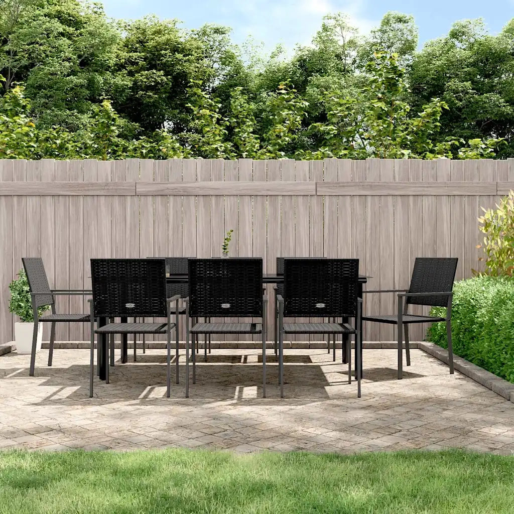 Set da Pranzo da Giardino 9 pz in Polyrattan e Acciaio 3187032