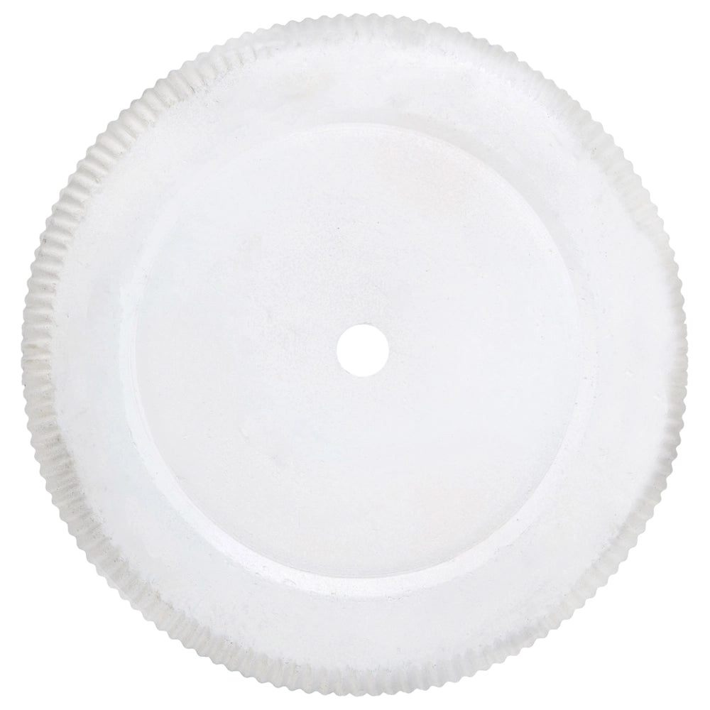 Vaso da fiori per in fibra di argilla Bianco 37 x 37 x 37 cm giardino esterno terrazzo